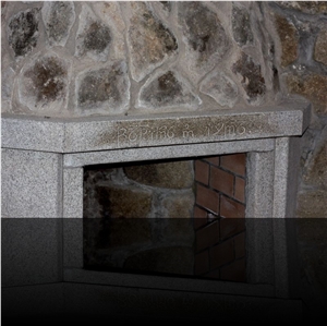Gris Zarza Grey Granite Fireplace