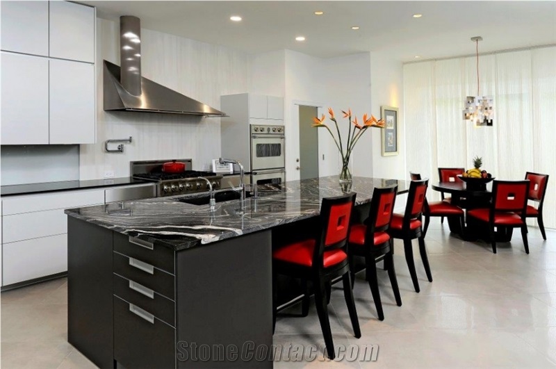 Award Winning Kitchen with Vallefuoco Construction, Valle Fuoco Quartzite Kitchen Countertops