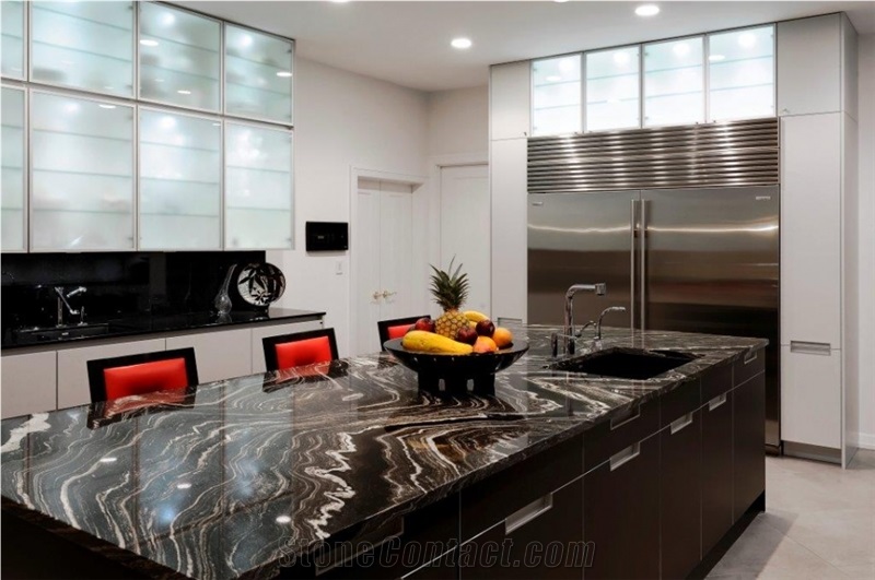 Award Winning Kitchen with Vallefuoco Construction, Valle Fuoco Quartzite Kitchen Countertops