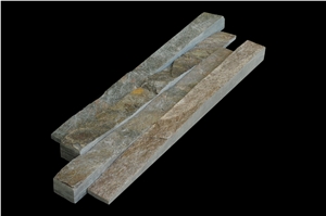 Cladding Rustic Copper Quartzite Field Tile, Copper Brown Quartzite Cultured Stone