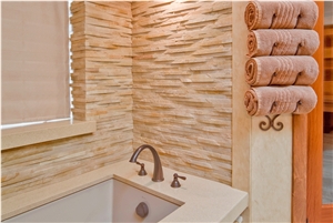 Cladding Rustic Copper Quartzite Field Tile, Copper Brown Quartzite Cultured Stone