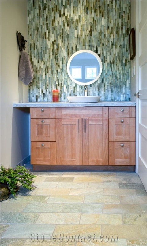 Tozen Ahou Silk Brick Glass Mosaic