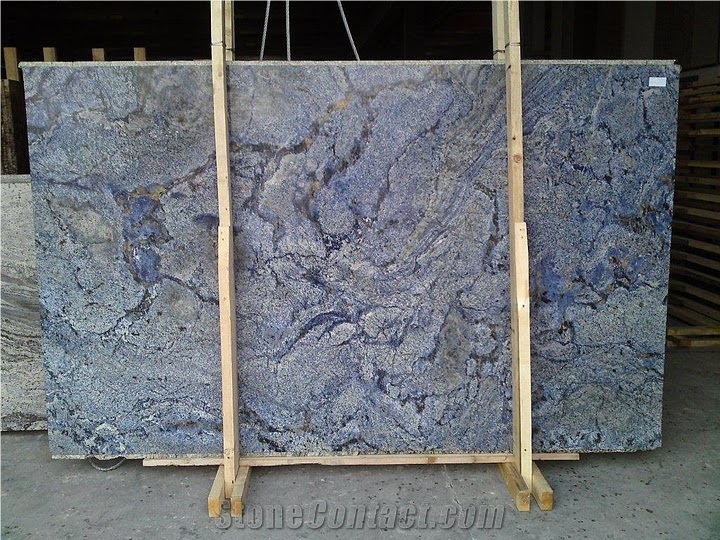 Azul Bahia Granite, Brazil Blue Granite Slabs & Tiles