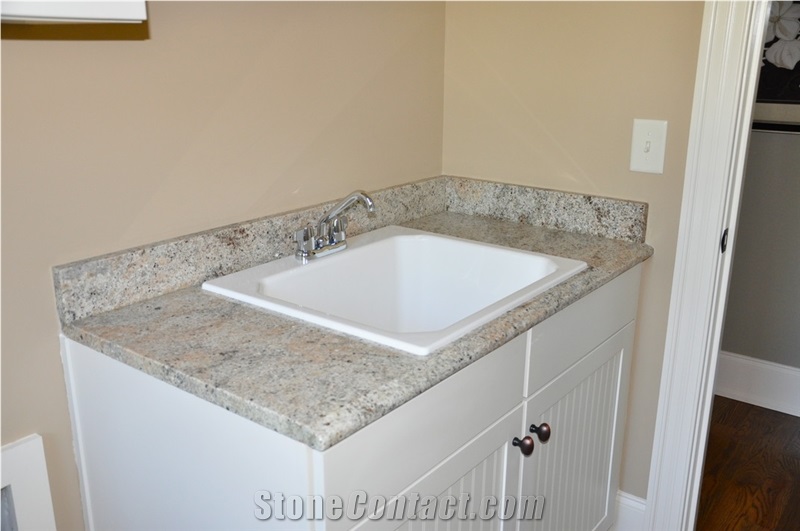 Ivory Chiffon Granite Vanity Top, Yellow Granite Vanity Top