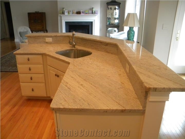 Ivory Fantasy Yellow Granite Countertop