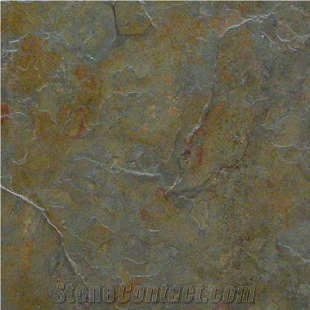 Kund Multicolor Slate Floor Tiles, India Green Slate