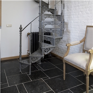 Noir De Mazy Black Limestone Floor Pattern