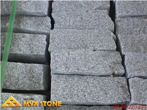 G603 Cobble Stone,G603 Granite ,Bianco Crystal Pav, G603 Grey Granite Cobble Stone