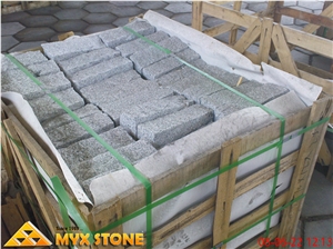 G603 Cobble Stone,G603 Granite ,Bianco Crystal Pav, G603 Grey Granite Cobble Stone