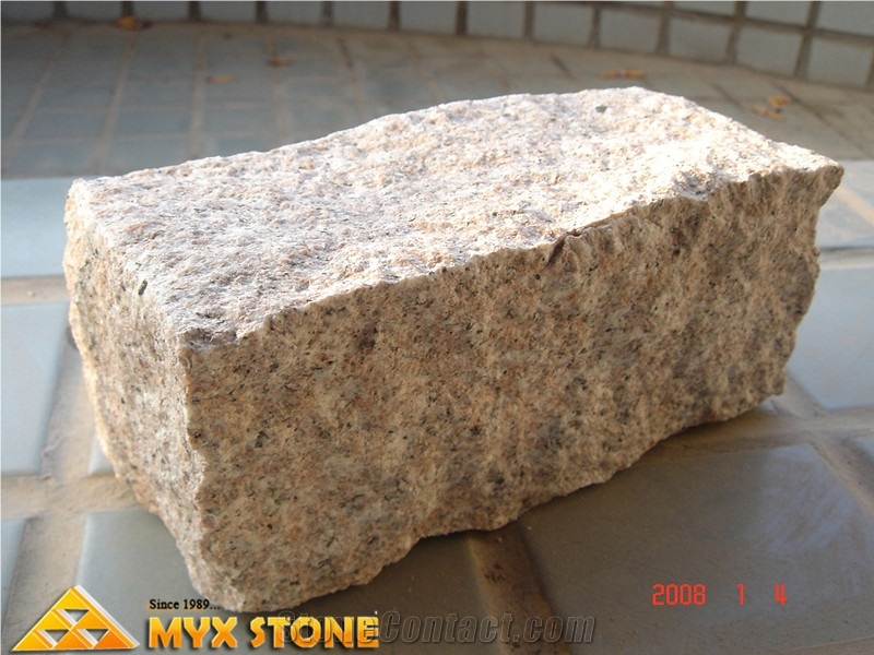 G664 Granite Cube Stone,G664 Paving, G664 Red Granite Cobble Stone