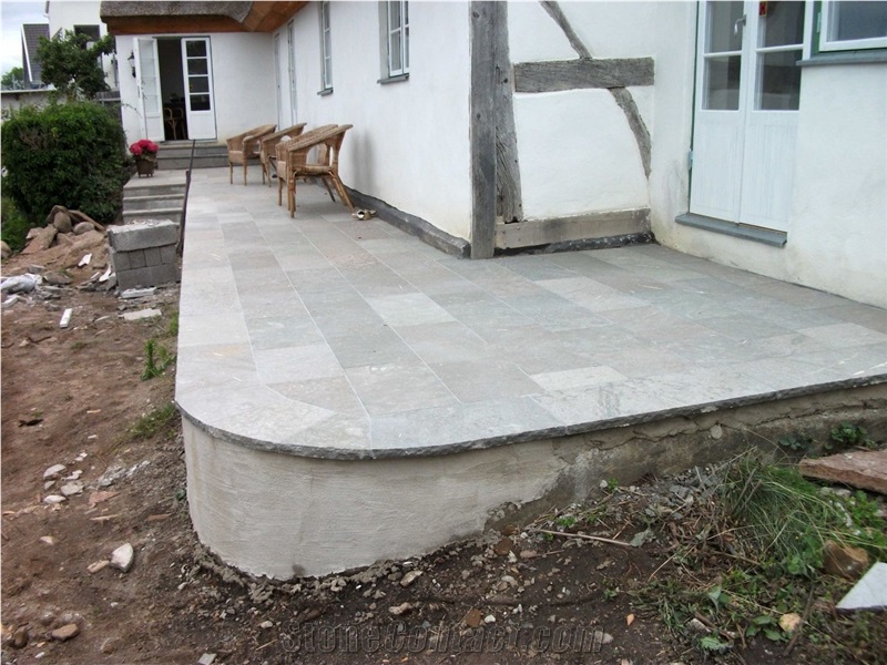 Oeland Roedflammig Terace, Oel ,Roedflammig Green Limestone Cobble, Pavers