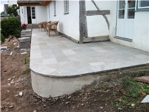 Oeland Roedflammig Terace, Oel ,Roedflammig Green Limestone Cobble, Pavers