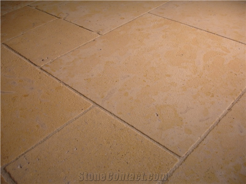Gold Chinese Limestone Tiles, China Yellow Limestone Different Surface Sample Tiles-Good Price