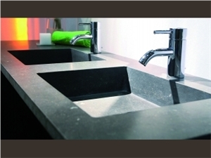 Belgian Bluestone Bathroom Top and Massive Sink