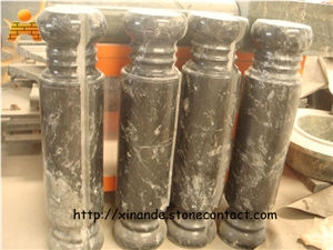 Black Balustrade, Black Granite