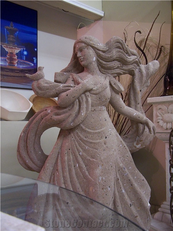 Cantera Cafe Alhambra Sculpture, Cafe Alhambra Brown Cantera Sculpture
