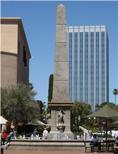 Statue in Fashion Island, Newport Beach, CA, Deer Isle Grey Granite Statue Statue in Fashion Island, Newport Beach, CA, Deer Isle Grey Granite Statue