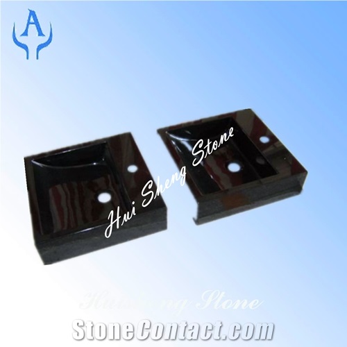 Black Granite Sink, Galaxy Black Granite