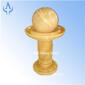 Golden Yellow Fountain Ball, Yellow Onyx