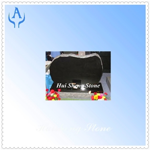 Granite Black Headstone Monument, Black Granite