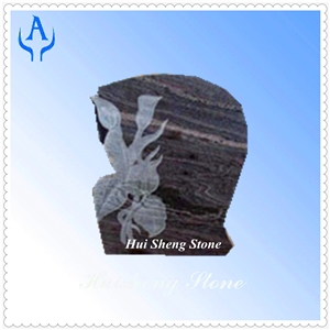 Granite Grey Headstone Monument, Grey Granite