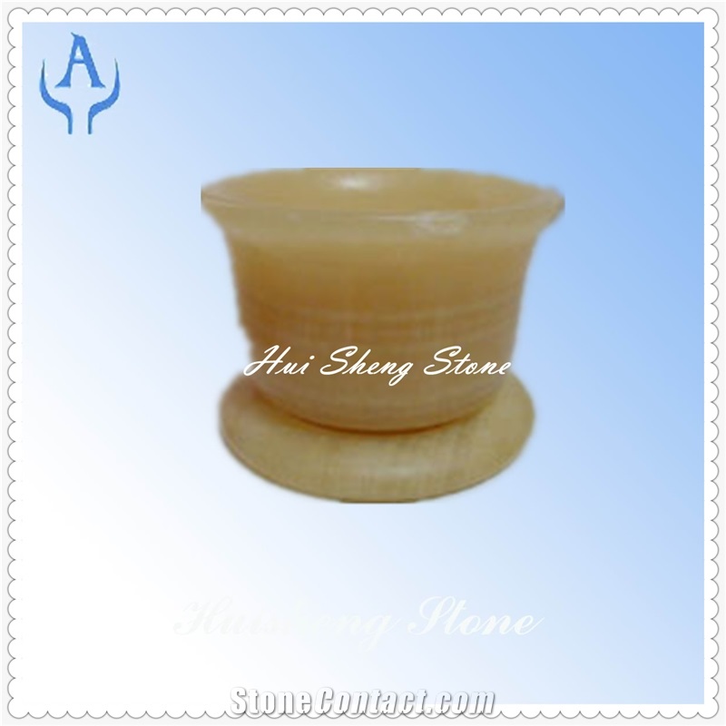 Onyx Yellow Home Decor Vase, Yellow Onyx