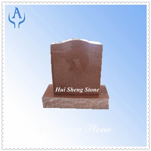 Red Granite Headstone Monument