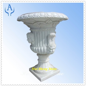 White Granite Flower Pot, White Granite