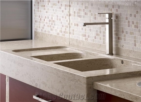 Giallo Istria Limestone Countertop, Giallo Istria Beige Limestone Countertop