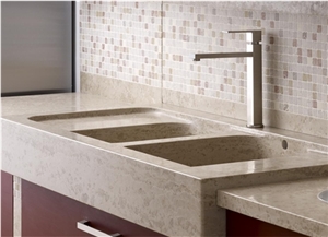 Giallo Istria Limestone Countertop, Giallo Istria Beige Limestone Countertop