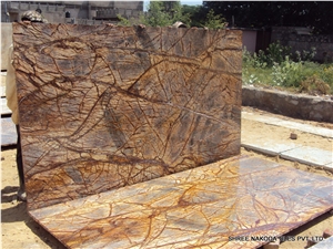 Rainforest Brown Marble Slabs