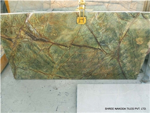 Rainforest Green Marble Slabs