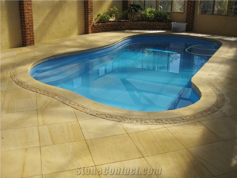 Teakwood Sandstone Pool Coping