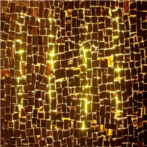 Tiger Eye Gold Gem Stone Slab