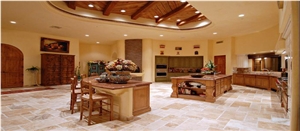 Scabos Travertine Traditional Kitchen Design