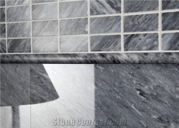 Bardiglio Nuvolato Mosaic, Bardiglio Nuvolato Grey Marble Mosaic