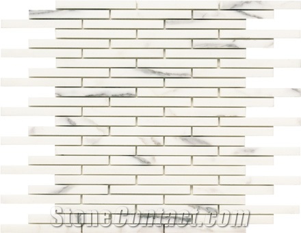 Statuario Carrara Marble Mosaic, Statuario Carrara White Marble Mosaic