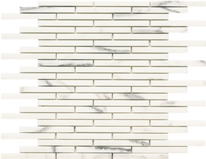 Statuario Carrara Marble Mosaic, Statuario Carrara White Marble Mosaic