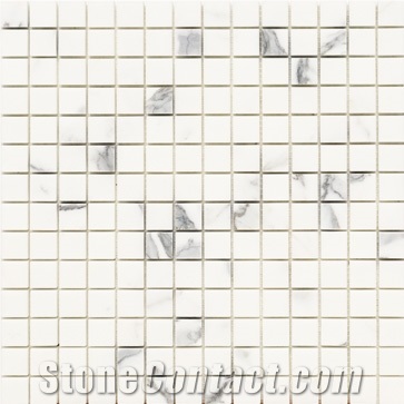 Statuario Carrara Marble Mosaic, Statuario Carrara White Marble Mosaic