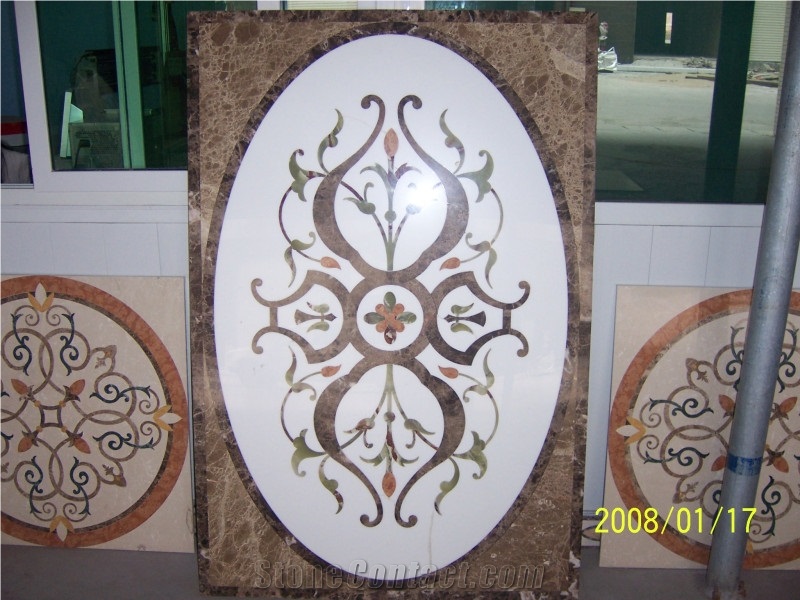 Marble Medallion,Patterns Tile, China Maron Brown Marble Medallion