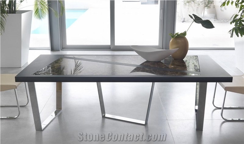 Marble Table Top, Nero Marquina Black Marble Tables