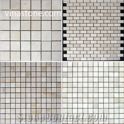 Vietnam Crema Marfil Mosaic
