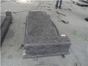Chinse Multicolor Red Granite Polish Style Tombsto