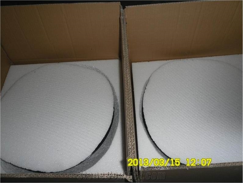 Polished Nero Marquina Black Round Marble Sinks