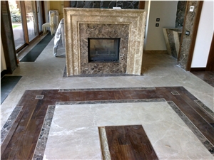 Emperador Marble Fireplace, Emperador Dark Brown Marble Fireplace