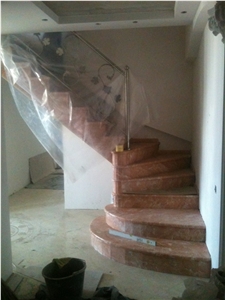 Rosa Tea Marble Staircase, Rosa Tea Pink Marble Staircase