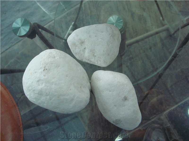 White Pebble Stone Gravel, White Marble Pebble Stone