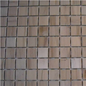Athens Wood Grain Mosaic, Athens Wood Grain Brown Marble Mosaic