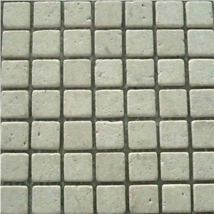 Bianco Botticino Mosaic, Bianco Botticino Beige Limestone Mosaic