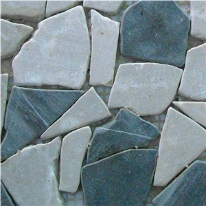 Medium Green and Beige Mosaic, Green Marble Mosaic